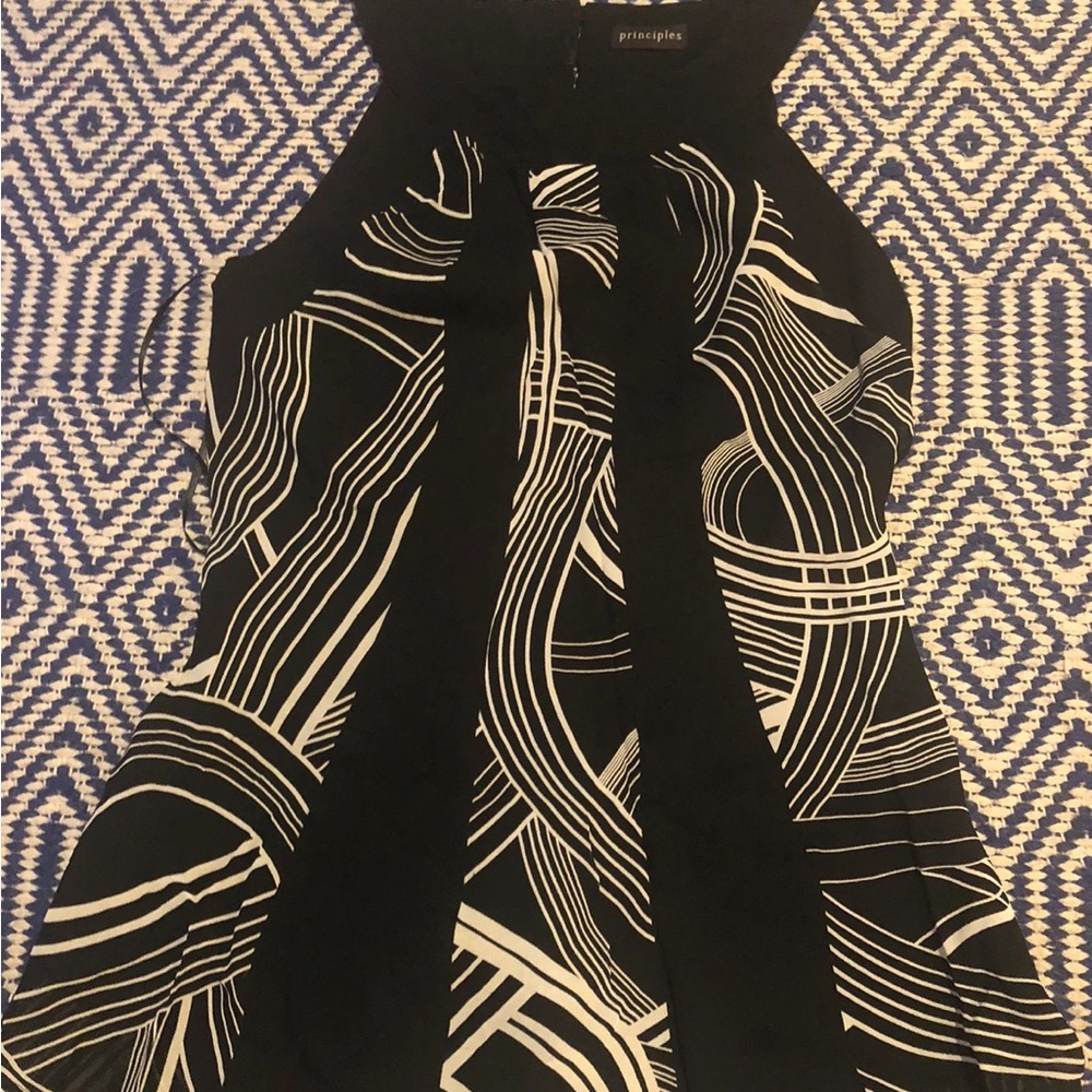 Black and White Patterned Dress